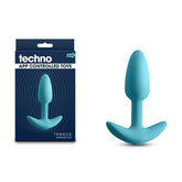 Techno - Trance - Blue 10.9 cm USB Rechargeable Butt Plug with App Control - Mr and Mrs D's